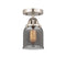 Innovations Lighting Small Bell 1 Light 5" Semi-Flush Mount 288-1C-SN-G53