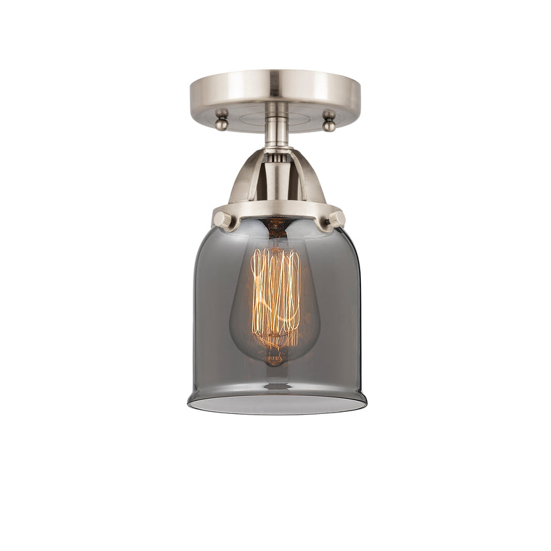 Innovations Lighting Small Bell 1 Light 5" Semi-Flush Mount 288-1C-SN-G53