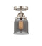 Innovations Lighting Small Bell 1 Light 5" Semi-Flush Mount 288-1C-SN-G53-LED