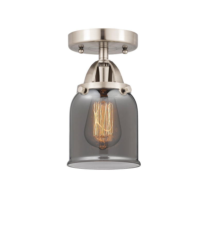 Innovations Lighting Small Bell 1 Light 5" Semi-Flush Mount 288-1C-SN-G53-LED