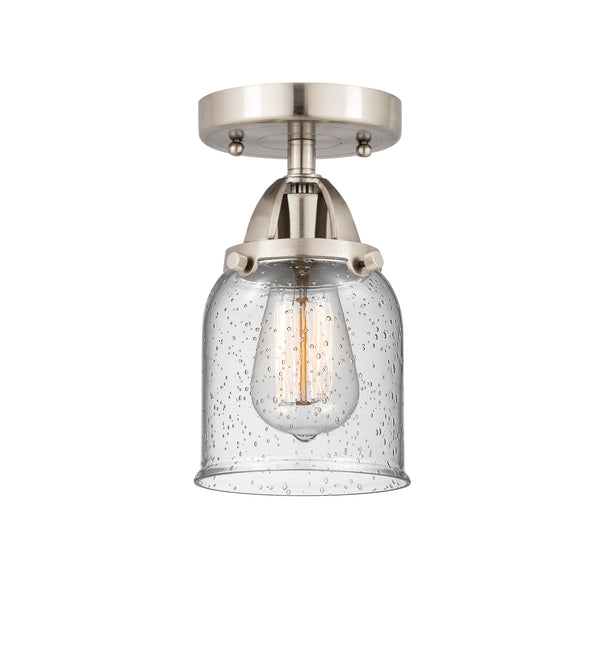 Innovations Lighting Small Bell 1 Light 5" Semi-Flush Mount 288-1C-SN-G54-LED