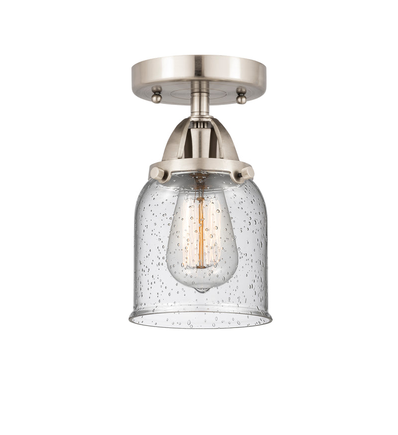 Innovations Lighting Small Bell 1 Light 5" Semi-Flush Mount 288-1C-SN-G54-LED