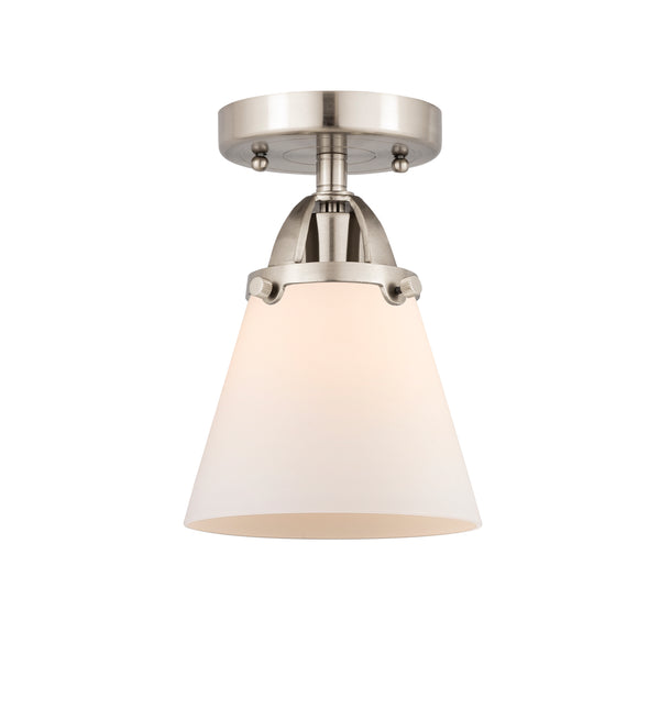 Innovations Lighting Small Cone 1 Light 6.25" Semi-Flush Mount 288-1C-SN-G61-LED