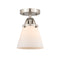 Innovations Lighting Small Cone 1 Light 6.25" Semi-Flush Mount 288-1C-SN-G61-LED