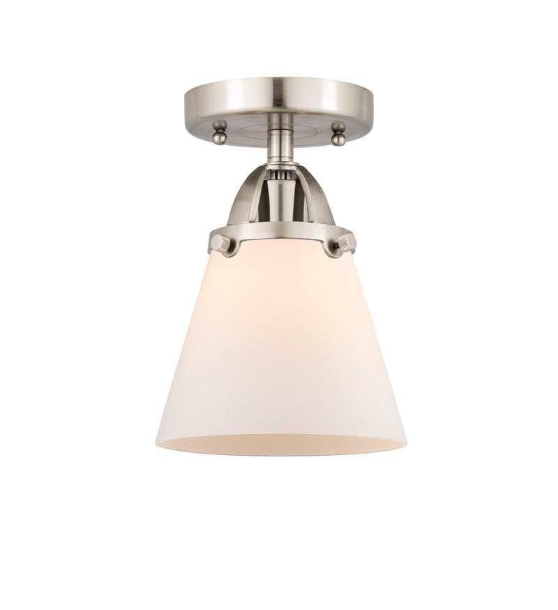 Innovations Lighting Small Cone 1 Light 6.25" Semi-Flush Mount 288-1C-SN-G61-LED