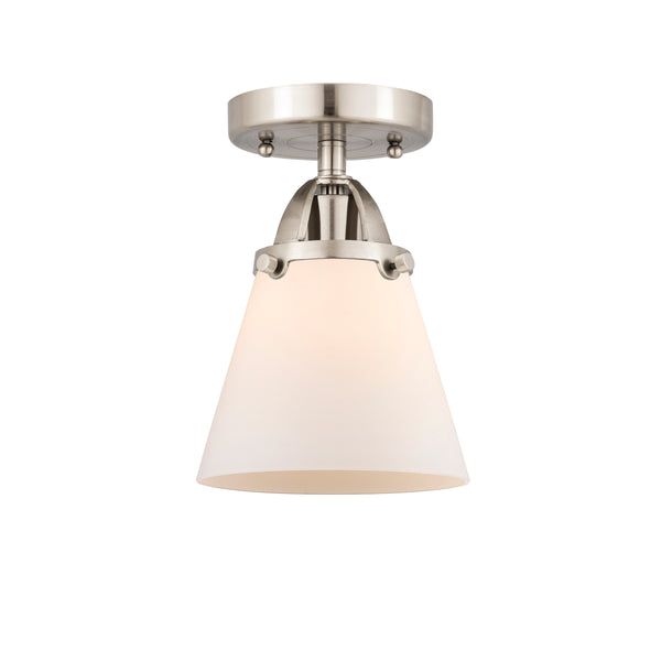 Innovations Lighting Small Cone 1 Light 6.25" Semi-Flush Mount 288-1C-SN-G61