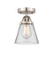 Innovations Lighting Small Cone 1 Light 6.25" Semi-Flush Mount 288-1C-SN-G62-LED