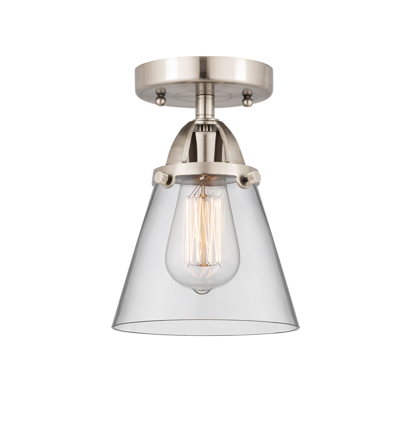 Innovations Lighting Small Cone 1 Light 6.25" Semi-Flush Mount 288-1C-SN-G62-LED