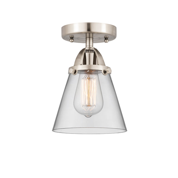 Innovations Lighting Small Cone 1 Light 6.25" Semi-Flush Mount 288-1C-SN-G62
