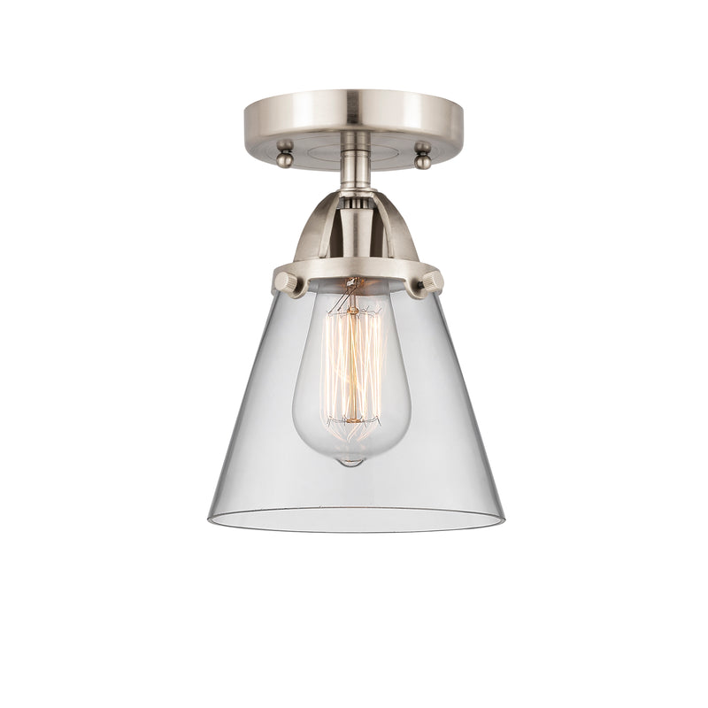 Innovations Lighting Small Cone 1 Light 6.25" Semi-Flush Mount 288-1C-SN-G62