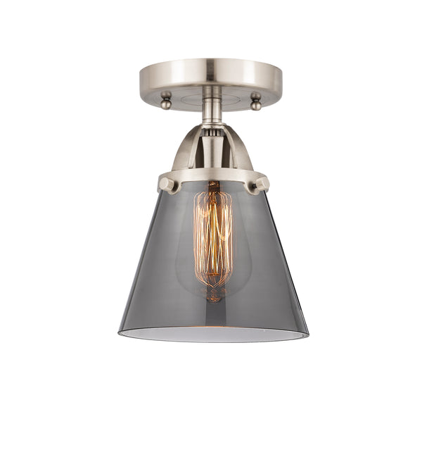 Innovations Lighting Small Cone 1 Light 6.25" Semi-Flush Mount 288-1C-SN-G63-LED