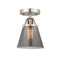 Innovations Lighting Small Cone 1 Light 6.25" Semi-Flush Mount 288-1C-SN-G63-LED