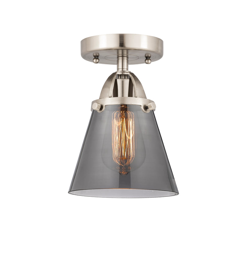 Innovations Lighting Small Cone 1 Light 6.25" Semi-Flush Mount 288-1C-SN-G63-LED