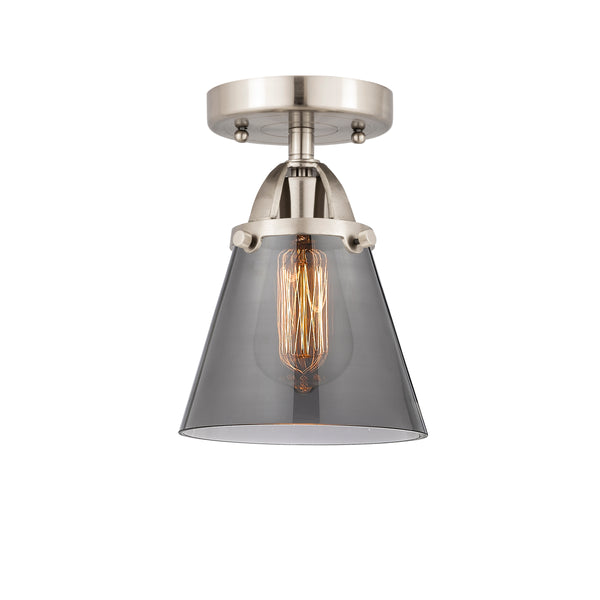 Innovations Lighting Small Cone 1 Light 6.25" Semi-Flush Mount 288-1C-SN-G63