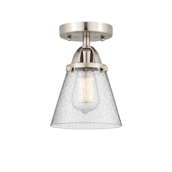 Innovations Lighting Small Cone 1 Light 6.25" Semi-Flush Mount 288-1C-SN-G64