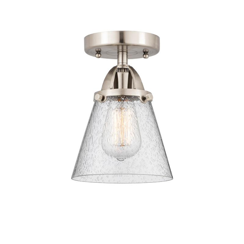 Innovations Lighting Small Cone 1 Light 6.25" Semi-Flush Mount 288-1C-SN-G64