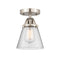 Innovations Lighting Small Cone 1 Light 6.25" Semi-Flush Mount 288-1C-SN-G64-LED