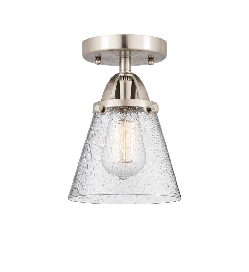 Innovations Lighting Small Cone 1 Light 6.25" Semi-Flush Mount 288-1C-SN-G64-LED