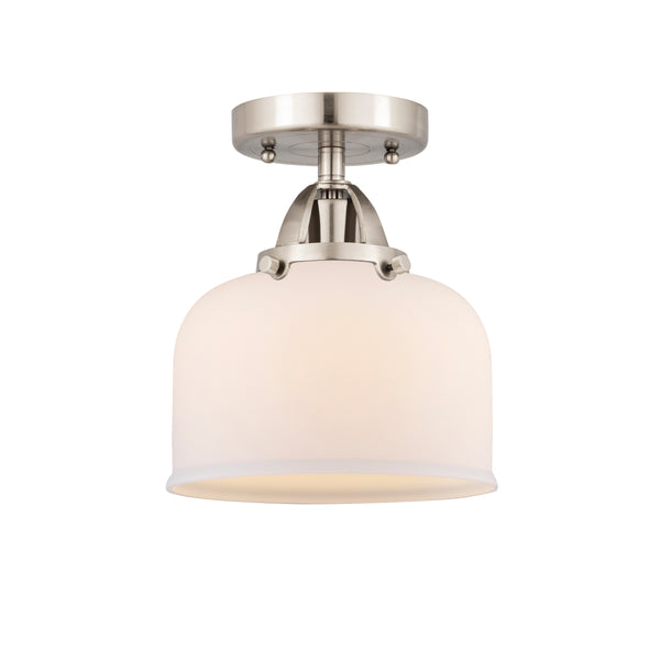 Innovations Lighting Large Bell 1 Light 8" Semi-Flush Mount 288-1C-SN-G71