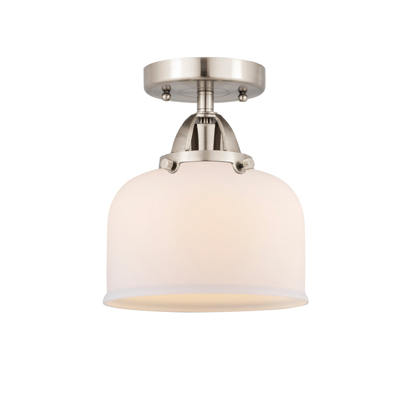 Innovations Lighting Large Bell 1 Light 8" Semi-Flush Mount 288-1C-SN-G71