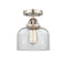 Innovations Lighting Large Bell 1 Light 8" Semi-Flush Mount 288-1C-SN-G72