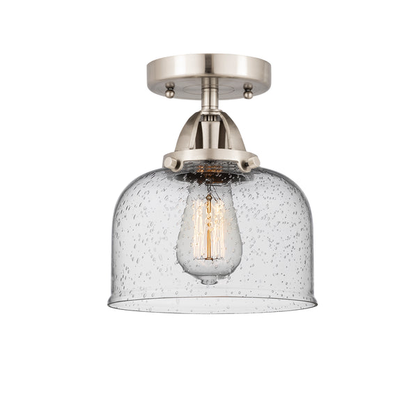 Innovations Lighting Large Bell 1 Light 8" Semi-Flush Mount 288-1C-SN-G74-LED