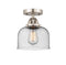 Innovations Lighting Large Bell 1 Light 8" Semi-Flush Mount 288-1C-SN-G74-LED