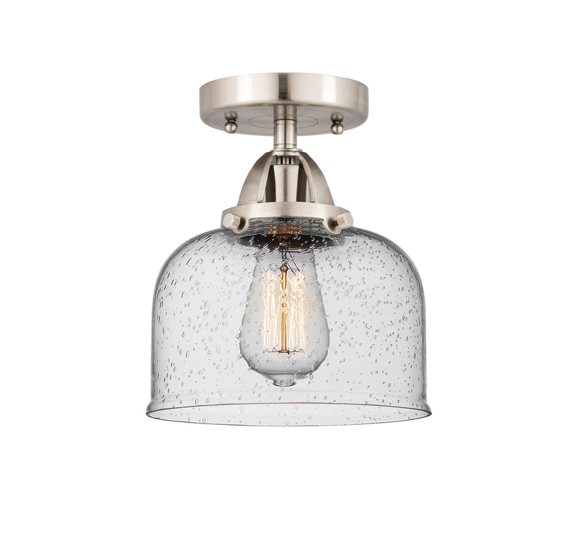 Innovations Lighting Large Bell 1 Light 8" Semi-Flush Mount 288-1C-SN-G74-LED
