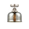 Innovations Lighting Large Bell 1 Light 8" Semi-Flush Mount 288-1C-SN-G78
