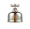 Innovations Lighting Large Bell 1 Light 8" Semi-Flush Mount 288-1C-SN-G78-LED