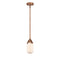 Dover Mini Pendant shown in the Antique Copper finish with a Matte White shade