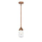 Dover Mini Pendant shown in the Antique Copper finish with a Clear shade