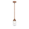 Dover Mini Pendant shown in the Antique Copper finish with a Seedy shade