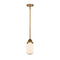 Dover Mini Pendant shown in the Brushed Brass finish with a Matte White shade