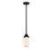 Dover Mini Pendant shown in the Matte Black finish with a Matte White shade