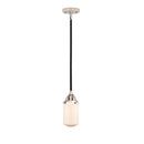 Dover Mini Pendant shown in the Black Polished Nickel finish with a Matte White shade