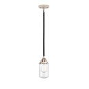 Dover Mini Pendant shown in the Black Polished Nickel finish with a Clear shade