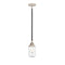 Dover Mini Pendant shown in the Black Polished Nickel finish with a Clear shade