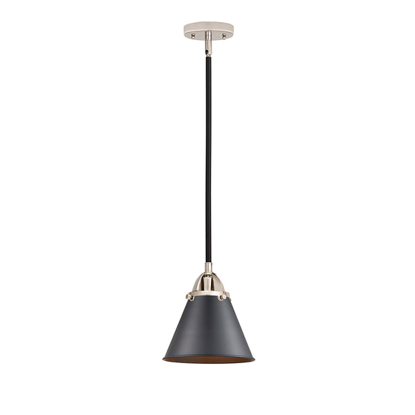 Appalachian Mini Pendant shown in the Black Polished Nickel finish with a Matte Black shade