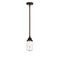 Dover Mini Pendant shown in the Oil Rubbed Bronze finish with a Clear shade