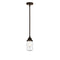 Dover Mini Pendant shown in the Oil Rubbed Bronze finish with a Seedy shade