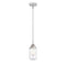 Dover Mini Pendant shown in the Polished Chrome finish with a Clear shade