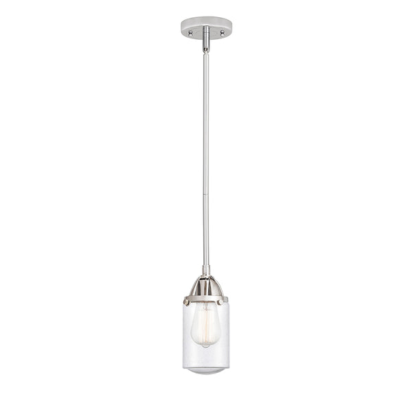 Dover Mini Pendant shown in the Polished Chrome finish with a Seedy shade
