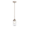 Dover Mini Pendant shown in the Brushed Satin Nickel finish with a Seedy shade