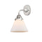 Cone Sconce shown in the Polished Chrome finish with a Matte White shade