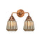 Chatham Bath Vanity Light shown in the Antique Copper finish with a Mercury shade
