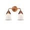 Canton Bath Vanity Light shown in the Antique Copper finish with a Matte White shade