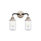 Dover Bath Vanity Light shown in the Black Polished Nickel finish with a Clear shade