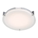 Abra Lighting Flat Round Glass Low Profile Flush Mount 30018FM-CH