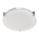 Abra Lighting Flat Round Glass Low Profile Flush Mount 30018FM-CH